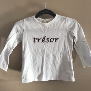 Babe & Tess Off-White Tresor Long Sleeve Sz 24M